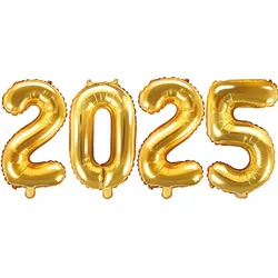 Folienballon 2025 gold Silvester