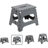 ARREGUI TB-027-G Kleiner Klapphocker | Falthocker für Kinder und Erwachsene | Tragbarer und Faltbarer Klapphocker | 150 Kg Belastbarkeit | Hocker für Küche, Bad, Camping, Garten | 27 cm hoch | Grau