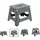 ARREGUI TB-027-G Kleiner Klapphocker | Falthocker für Kinder und Erwachsene | Tragbarer und Faltbarer Klapphocker | 150 Kg Belastbarkeit | Hocker für Küche, Bad, Camping, Garten | 27 cm hoch | Grau