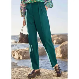 GOLDNER Elegante Stoffhose mit Bügelfalten Dunkelgrün 38
