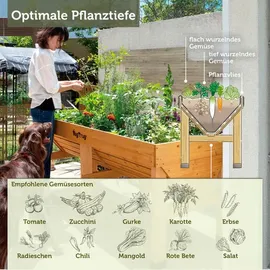 Veg Trug Hochbeet Klassik 183 x 76 x 80 cm Natur