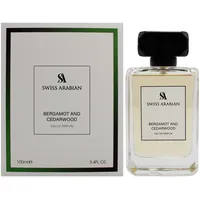 Swiss Arabian Bergamot and Cedarwood Eau de Parfum für Männer 100ML – Eine kühne Fusion aus würzigem Zitrus und erdigen Hölzern – Ein belebender und raffinierter Duft