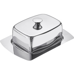WESTMARK Butterdose Edelstahl, spülmaschinengeeignet, Rostfreie Butterbox mit einem einfach zu fassenden Deckel-Knopf, 1 Dose