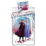 Disney Frozen Kinderbettwäsche Disney Die Eiskönigin 2 Anna Elsa Bettwäsche Set, Mikrofaser, 135-140 x 200 cm Deckenbezug, 63x63 cm Kissenbezug bunt