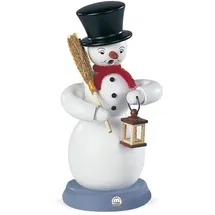Kleinkunst aus dem Erzgebirge® Müller Erzgebirge Räuchermann Schneemann farbig 11x23cm