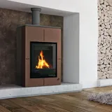 HS FLAMINGO Kaminofen AQUAFLAM VARIO SAPORO 11/7 kW - brauner Samt - Braun