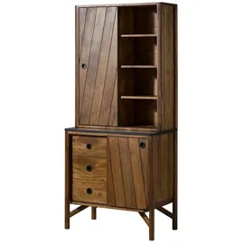 Massivmoebel24 Buffet Mango 80 x 45 x 180 cm braun geölt