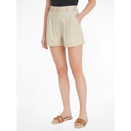 Tommy Jeans Shorts »TJW CLAIRE HR PLEATED SHORTS«, mit Tommy Jeans Markenlabel, beige