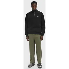 Lacoste Zip-Up High Neck Interlock Sweatshirt Schwarz L