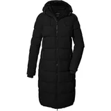KILLTEC Damen Steppmantel/Funktionsmantel in Daunenoptik mit Kapuze KOW 56 WMN QLTD CT, schwarz, 40, 41810-000