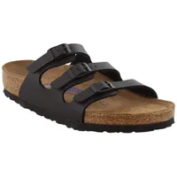 BIRKENSTOCK Florida Damen-Sandalen, Schwarz (Schwarz Birko-Flor 2), 37/37.5 EU - 38 EU