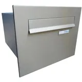 Letterbox24.de B-24 XXL Edelstahl weiß inkl. Zeitungsfach