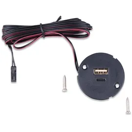 Kalb Material Für Möbel Einbau USB-Hub 2 in 1 USB und USB-C, für Smartphone, Tablet, E-Reader Möbeleinbau 12V