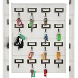 BISCOTTINI INTERNATIONAL ART TRADING Biscottini Wandschlüsselhalter aus Holz 47x35 cm - Schlüsselhalter 16 Haken - Wandschlüsselkasten - Eingangsschlüsselhalter