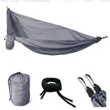 Svita Hängematte Outdoor Camping Ultraleicht Befestigung 1-2 Personen Dunkelgrau