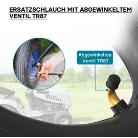 Wiltec Schlauch für Rasenmäherreifen 16 x 6,50 – 8
