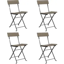 vidaXL Bistrostühle 4 St. Gartenstuhl 44,7 x 95,7 x 79 cm grau klappbar
