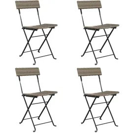 vidaXL Bistrostühle 4 St. Gartenstuhl 44,7 x 95,7 x 79 cm grau klappbar