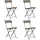 vidaXL Bistrostühle 4 St. Gartenstuhl 44,7 x 95,7 x 79 cm grau klappbar