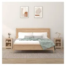 vidaXL Nachttische 2 Stk. 40x35x55 cm Massivholz Kiefer