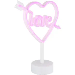 Tischleuchte Neonleuchte Kinderzimmer Love Dekolampe Batterie LED H 32 cm