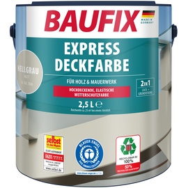Baufix Express Deckfarbe 2.5 Liter, hellgrau, matt,