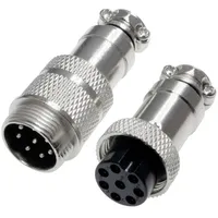 Pollin 453566 Rundsteckverbinder Stecker, Buchse Gesamtpolzahl: 8 1 Set