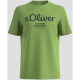 s.Oliver Herren, 2141458 T-Shirt mit Label-Print, Grass, XXL