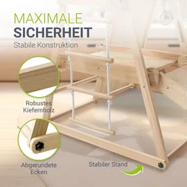 Juskys Klettergerüst Mini für Kinder Holz Natur