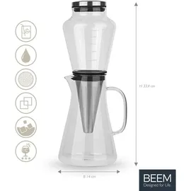 BEEM Cold Drip Kaffeebereiter 0,5 l Silber/Transparent