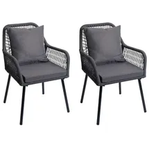 MCW Gartenstuhl MCW-O12-R 54 x 54 x 108 cm grau 2 St.