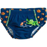 Playshoes Badehose UV-Schutz Windelhose Krokodil blau 74/80