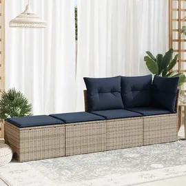 vidaXL Garten-Sofagarnitur 2-tlg. grau Akazie