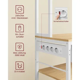 VASAGLE Küchenregal 80 x 40 x 180,4 cm Gold