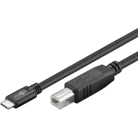 goobay USB-C auf USB-B 1 m Schwarz