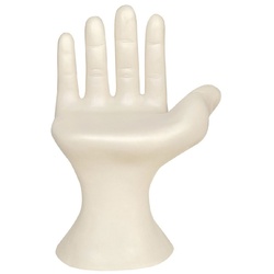 Casa Padrino Luxus Designer Stuhl Hand Cremeweiß 60 x 50 x H. 89 cm - Fiberglas Stuhl - Luxus Möbel - Designer Möbel - Fiberglas Möbel