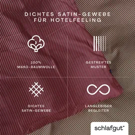 schlafgut Woven Satin Gelb/Orange 135 x 200 cm