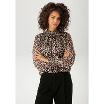 Aniston CASUAL Chiffonbluse im Leo-Druck Gold 40
