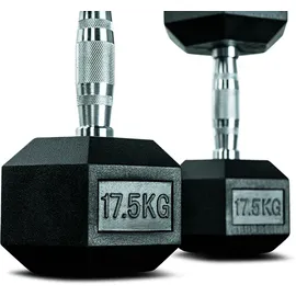Matchu Sports Hexagon Hantelset Kurzhanteln 17,5 kg schwarz