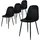 ML-Design Esszimmerstuhl Samt schwarz 4er Set
