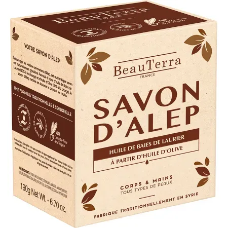 Beauterra Aleppo-Seife 20% Lorbeerbeerenöl Körper Und Hände 190g