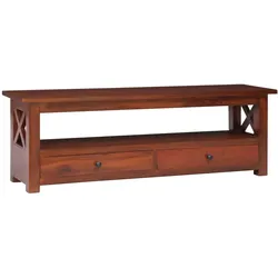 vidaXL TV-Schrank Braun 115x30x40 cm Massivholz Mahagoni