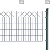 Arvotec Doppelstabmattenzaun »EXCLUSIVE 100 zum Einbetonieren "Karo" mit Zierleiste«, Zaunhöhe 100 cm, Zaunlänge 2 - 60 m 22605039-0 anthrazit H/L: 100 cm x 38 m