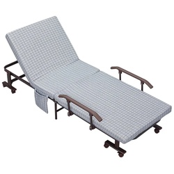 HOMCOM Gästebett, neigbare Rücklehne, Stahl, 190 x 76 x 33cm (Set, 1-St., Klappbett) wandelbar zum Loungesessel, Relaxliege oder Gästebett grau|schwarz