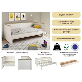 Home Affaire Kinderbett Reigny 90 x 200 cm Kiefer massiv weiß