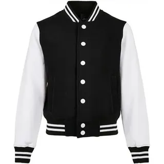 Build Your Brand Organic Sweat College Jacke Black / White 146-152
