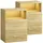 CASARIA Nachtschrank Jamie 40 x 28 x 55 cm Eiche