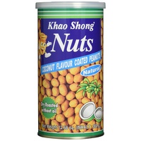 Khao Shong Coconut Flavour coated Peanuts, Erdnüsse mit Kokos, knackige Nüsse im würzig-süßen Kokusnuss Mantel, knuspriger Snack, (1 x 360 g Dose)