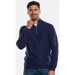 engbers Herren Pullover Stehkragen blau regular uni Stehkragen - S
