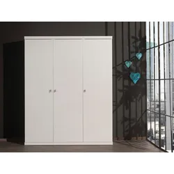 Kleiderschrank VIPACK, weiß, B:166cm H:205cm T:57cm, Schränke, Kleiderschrank mit 3 Türen, bietet viel Stauraum, Ausf. Weiß lackiert